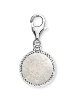 ENGELSRUFER Charms-Charm Windrose Silber mit Perlmutt ERC-ORNAWINDROSE-PE