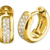 ENGELSRUFER Ohrschmuck-Creole Anna Gold mit Zirkonia ERE-ANNA-ZI-G-CR