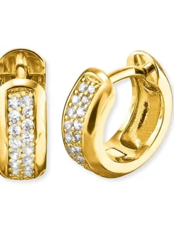 ENGELSRUFER Ohrschmuck-Creole Anna Gold mit Zirkonia ERE-ANNA-ZI-G-CR