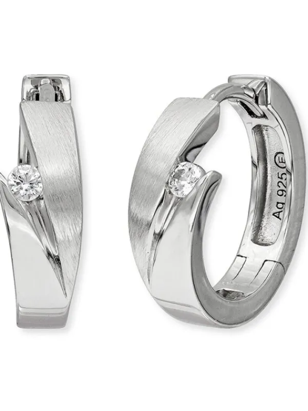 ENGELSRUFER Ohrschmuck-Creole Jana Silber mit Zirkonia ERE-JANA-ZI-CR
