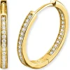 ENGELSRUFER Ohrschmuck-Creole Lisa Gold mit Zirkonia ERE-LISA-ZI-G-CR
