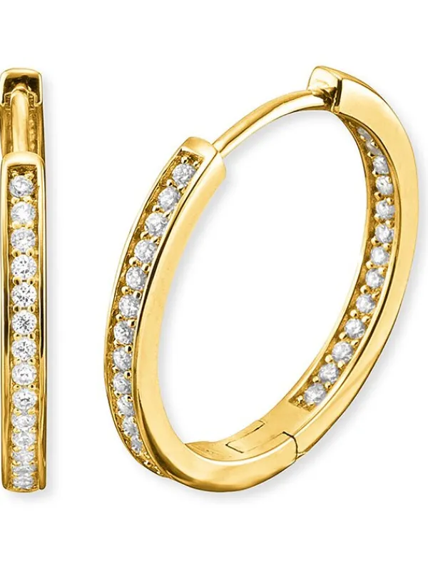 ENGELSRUFER Ohrschmuck-Creole Lisa Gold mit Zirkonia ERE-LISA-ZI-G-CR