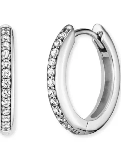 ENGELSRUFER Ohrschmuck-Creole Lola Silber mit Zirkonia ERE-LOLA-ZI-CR-16