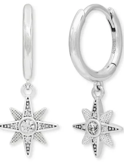 ENGELSRUFER Ohrschmuck-Creole New Star Silber mit Zirkonia ERE-NEWSTAR-ZI-CR