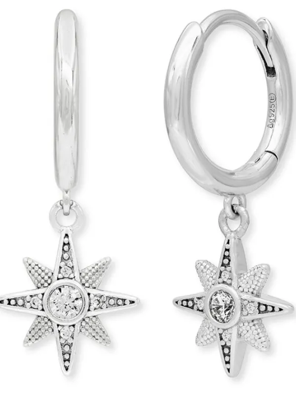ENGELSRUFER Ohrschmuck-Creole New Star Silber mit Zirkonia ERE-NEWSTAR-ZI-CR