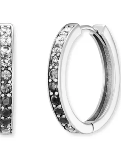 ENGELSRUFER Ohrschmuck-Creole Shade Silber Zirkonia grau 21 mm ERE-SHADE-ZI-CR-21