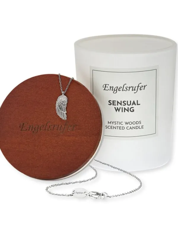 ENGELSRUFER Halsketten + Collier-Duftkerze Sensual mit Kette Flügel ERJC-LILWING