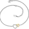 ENGELSRUFER Fußkettchen-Fußkette Herzen Edelstahl Bicolor ERFS-HEART-BIG