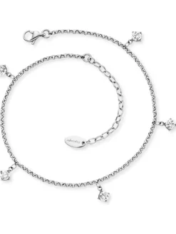ENGELSRUFER Fußkettchen-Fußkette Shiny Edelstahl Zirkonia ERFS-SHINY-ZI