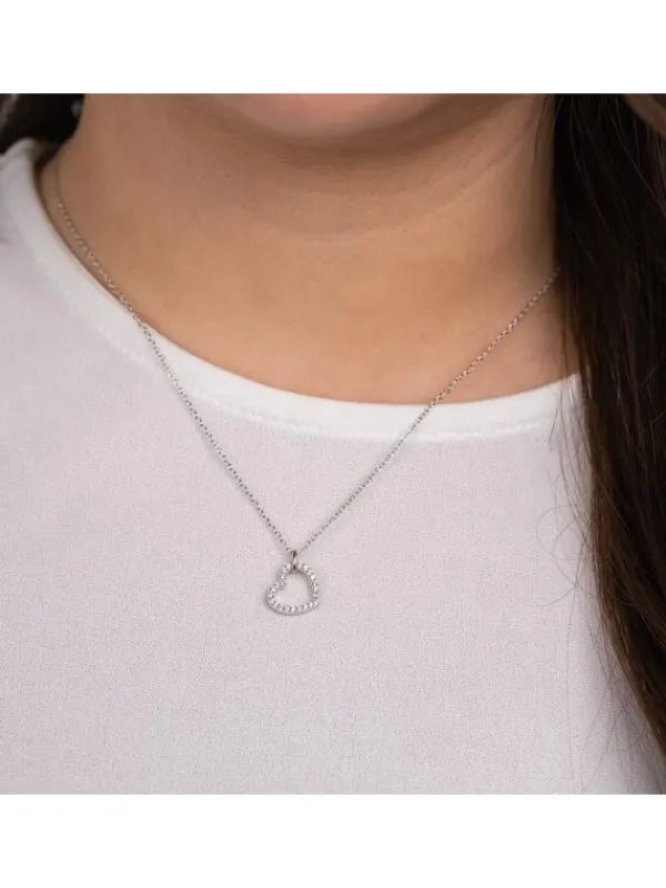 ENGELSRUFER Halsketten + Collier | Armreifen-Halskette Herz mit Zirkonia S ERN-HEARTSHINY-S-ZI