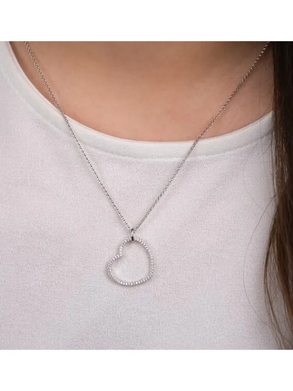 ENGELSRUFER Halsketten + Collier-Halskette Herz Zirkonia ERN-HEARTSHINY-ZI
