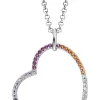 ENGELSRUFER Halsketten + Collier-Halskette mit Anhänger Regenbogenherz Multicolor ERN-HEARTWARM-ZIM