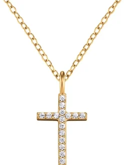 ENGELSRUFER Halsketten + Collier-Halskette mit Kreuz Zirkonia ERN-LILCROSS-ZI-G