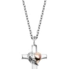 ENGELSRUFER Halsketten + Collier-Halskette mit Anhänger Kreuz ERN-CROSSHEART-BIR