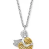 ENGELSRUFER Halsketten + Collier-Kette Engel Silber Bicolor mit Heart ERN-ANGEL-HEART-BIG