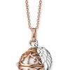ENGELSRUFER Halsketten + Collier-Kette Klangkugel mit Flügel roségoldfarben bicolor ERN-ER23-20-XS-R