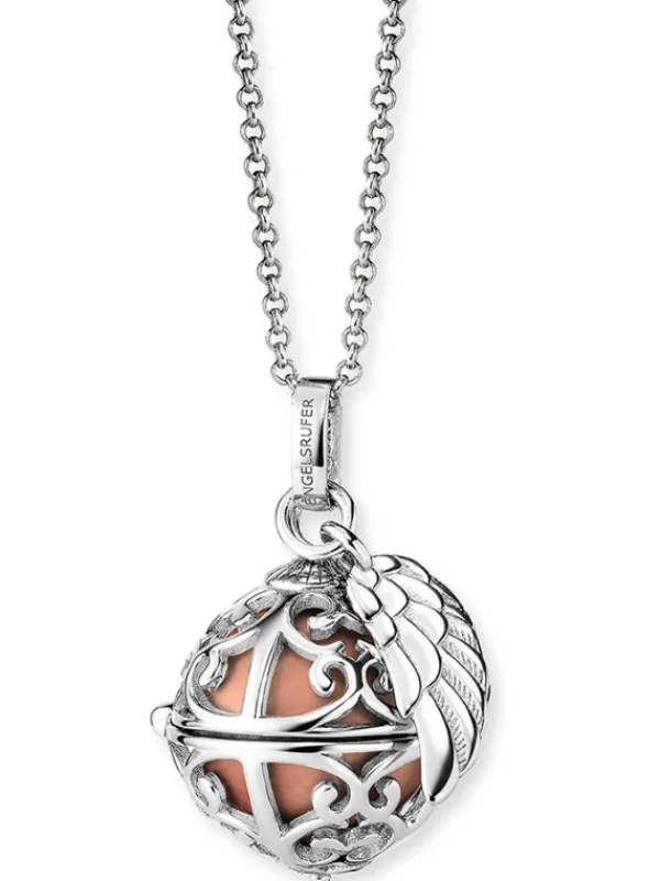 ENGELSRUFER Halsketten + Collier-Kette Klangkugel mit Flügel rosé ERN-ER23-16-XS