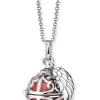 ENGELSRUFER Halsketten + Collier-Kette Klangkugel mit Flügel rot perlmutt ERN-ER23-25-XS