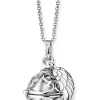 ENGELSRUFER Halsketten + Collier-Kette Klangkugel mit Flügel Silber perlmutt ERN-ER23-20-XS