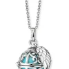 ENGELSRUFER Halsketten + Collier-Kette Klangkugel mit Flügel türkis perlmutt ERN-ER23-26-XS