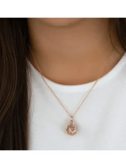 ENGELSRUFER Halsketten + Collier-Kette Klangkugel mit Flügel roségoldfarben bicolor ERN-ER23-20-XS-R