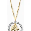 ENGELSRUFER Halsketten + Collier-Kette Lebensbaum Bicolor mit Zirkonia ERN-LILTREE-ZI-G