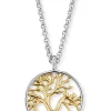 ENGELSRUFER Halsketten + Collier-Kette Lebensbaum Silber Bicolor ERN-LILTREE-BIG