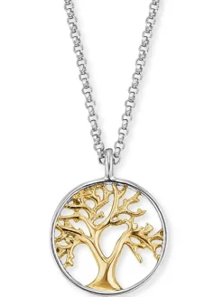 ENGELSRUFER Halsketten + Collier-Kette Lebensbaum Silber Bicolor ERN-LILTREE-BIG