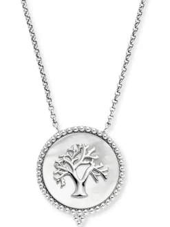 ENGELSRUFER Halsketten + Collier-Kette Lebensbaum Silber mit Perlmutt ERN-LILTREE-PE