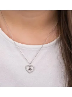 ENGELSRUFER Halsketten + Collier-Kette Lebensbaum im Herz mit Zirkonia ERN-HEARTTREE-ZI
