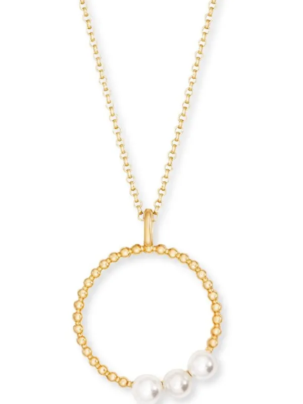 ENGELSRUFER Halsketten + Collier-Kette Muschelperlen goldf. ERN-PEARLS-G