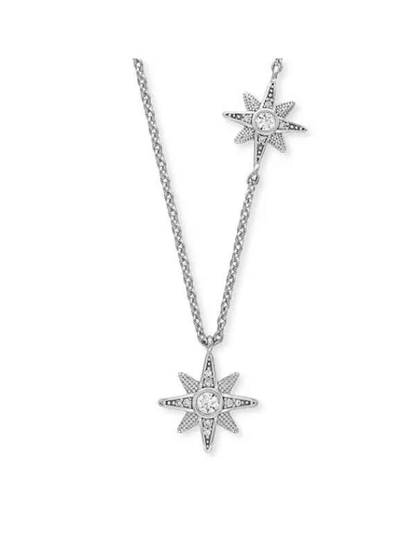ENGELSRUFER Halsketten + Collier-Kette New Star Silber mit Zirkonia ERN-2NEWSTAR-ZI