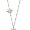 ENGELSRUFER Halsketten + Collier-Kette New Star Silber Tricolor mit Zirkonia ERN-3NEWSTAR-ZI-TRI