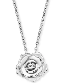 ENGELSRUFER Halsketten + Collier-Kette Rose Silber mit Zirkonia ERN-ROSE-ZI