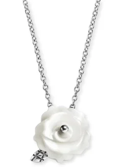 ENGELSRUFER Halsketten + Collier-Kette Rose Silber mit Perlmutt ERN-ROSE-PE