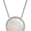 ENGELSRUFER Halsketten + Collier-Kette Windrose Ornament Silber mit Perlmutt ERN-ORNAWINDR-PE