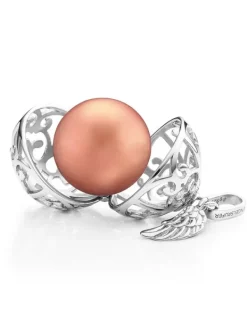 ENGELSRUFER Anhänger-Klangkugel Anhänger mit Flügel Perlmutt rose ER-23-16