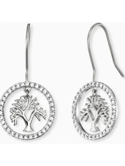 ENGELSRUFER Ohrschmuck-Ohrhänger Lebensbaum mit Zirkonia ERE-LILTREE-ZI-H