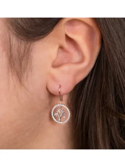 ENGELSRUFER Ohrschmuck-Ohrhänger Lebensbaum mit Zirkonia ERE-LILTREE-ZI-H