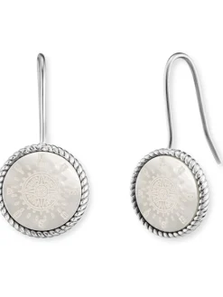 ENGELSRUFER Ohrschmuck-Ohrhänger Windrose Ornament Silber mit Perlmutt ERE-ORNAWINDR-PE