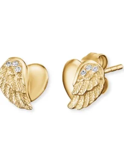 ENGELSRUFER Ohrschmuck-Ohrstecker Herzflügel plated ERE-LILHEARTWING-STG