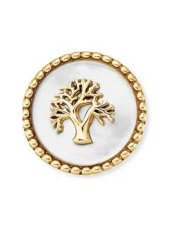 ENGELSRUFER Ohrschmuck-Ohrstecker Lebensbaum Gold plattiert mit Perlmutt ERE-LILTREE-PE-STG