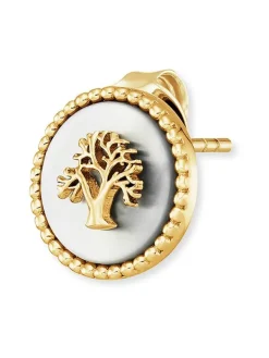 ENGELSRUFER Ohrschmuck-Ohrstecker Lebensbaum Gold plattiert mit Perlmutt ERE-LILTREE-PE-STG