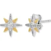 ENGELSRUFER Ohrschmuck-Ohrstecker New Star Silber Bicolor mit Zirkonia ERE-NEWSTAR-ZI-BI-ST