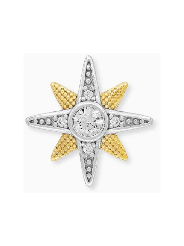 ENGELSRUFER Ohrschmuck-Ohrstecker New Star Silber Bicolor mit Zirkonia ERE-NEWSTAR-ZI-BI-ST