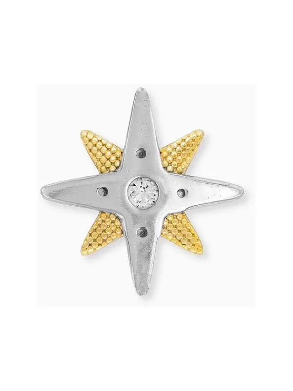 ENGELSRUFER Ohrschmuck-Ohrstecker New Star Silber Bicolor mit Zirkonia ERE-NEWSTAR-ZI-BI-ST