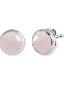 ENGELSRUFER Ohrschmuck-Ohrstecker Powerful Stone Rosenquarz ERE-RQ-ST
