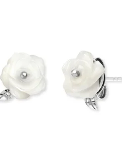 ENGELSRUFER Ohrschmuck-Ohrstecker Rose Silber mit Perlmutt ERE-ROSE-PE-ST