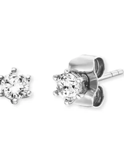 ENGELSRUFER Ohrschmuck-Ohrstecker Shiny Silber mit Zirkonia ERE-SHINY-ZI-ST
