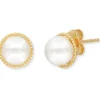 ENGELSRUFER Ohrschmuck-Ohrstecker Spirit of Pearls Silber Gold platiert ERE-GLORY-STG